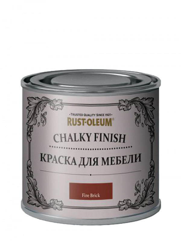 Краска для мебели ультраматовая Chalky Finish Fire Brick/ Обожженный кирпич 0,125 л.