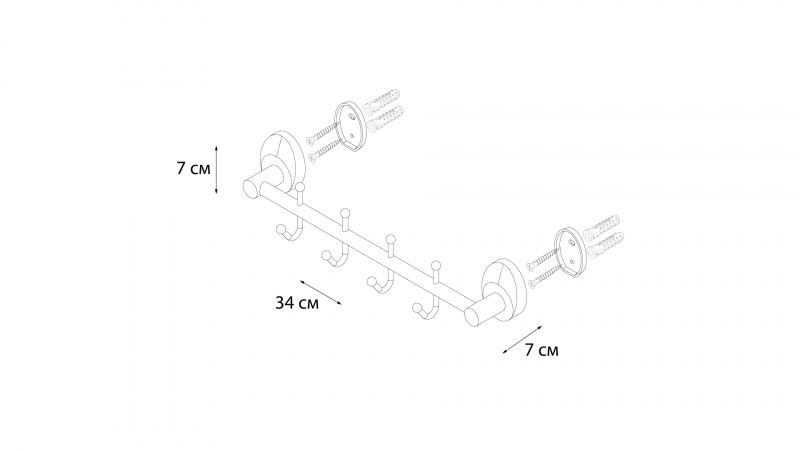 Крючок Fixsen Europa FX-21805-4 хром