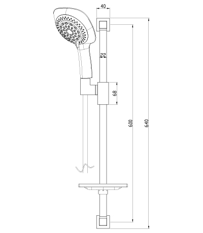 Душевая стойка Lemark LM8068C хром, с ручным душем 6 режимов