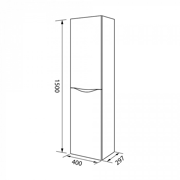 Пенал для ванной комнаты Iddis Cloud CLO40W0i97 белый