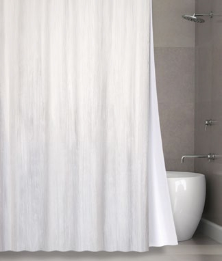 Шторка текстильная для ванной комнаты Bath Plus Wrinkle двойная Органза NO WSV 028 180х200 см.