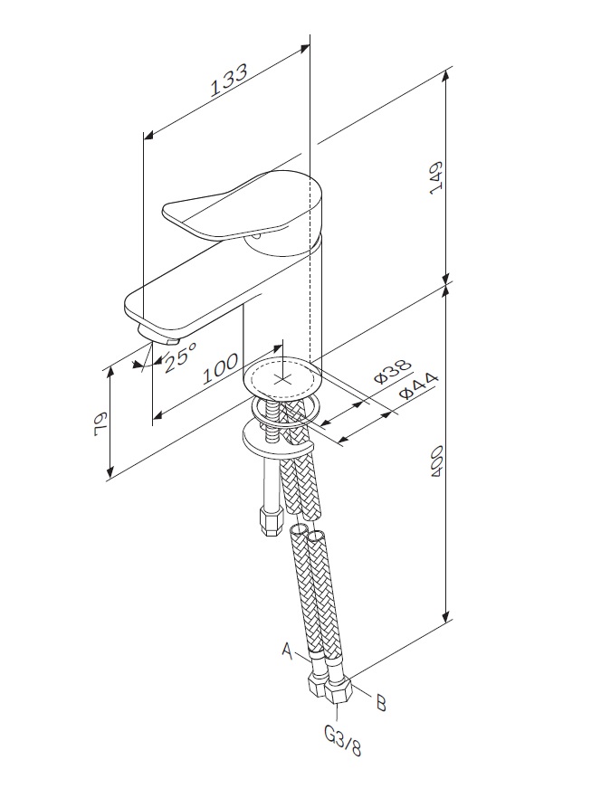 Смеситель для раковины AM.PM X-Joy F85A02100 хром