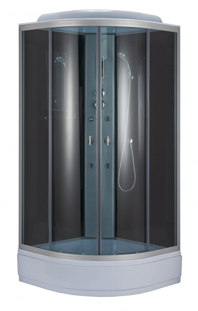 Душевая кабина Niagara NG- 3517-14, 90х90х215, чёрная, тонированная, хром