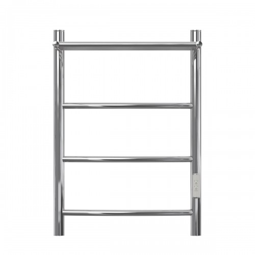 Полотенцесушитель электрический Point Афина PN04846P П3 400x600 с полкой, диммер справа, хром