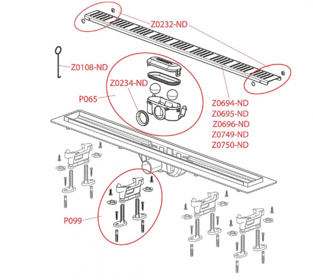 Душевой лоток AlcaPlast APZ 10 Simple - 750М хром