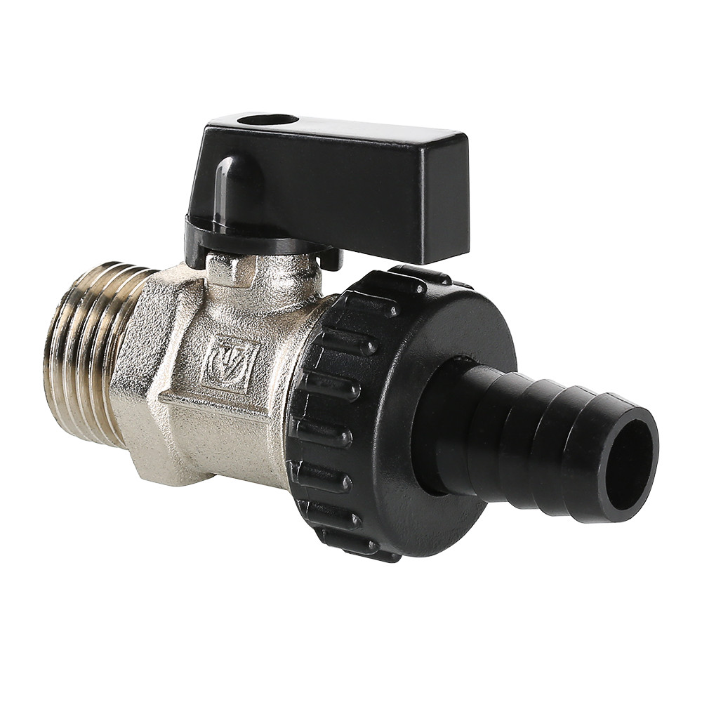 Кран шаровой со штуцером и заглушкой 1/2" НР Valtec