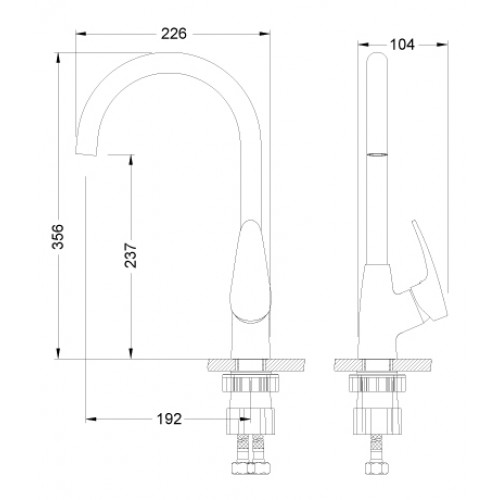 Смеситель для кухни Lemark Linara LM0405C хром