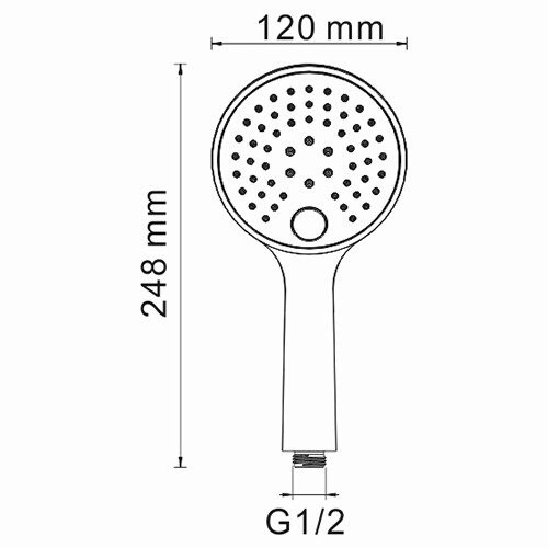 Ручной душ Wasserkraft A060 хром, 3 режима