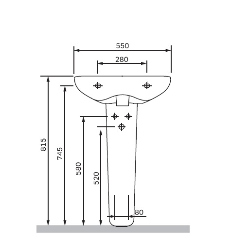 Пьедестал для раковины AM.PM Like C804910WH белый