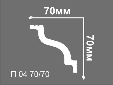 Плинтус потолочный Де-Багет П 04 70/70  (46 шт)
