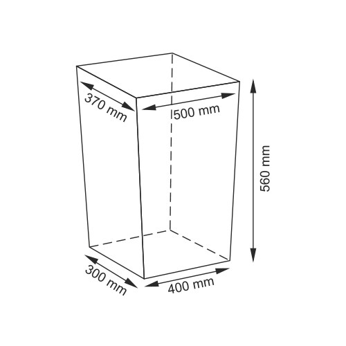 Корзина для белья Wasserkraft Lippe WB-450-L (50х37х56) плетеная с крышкой, белая