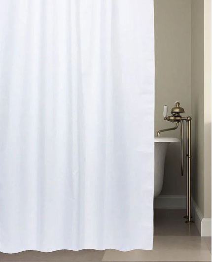 Шторка текстильная для ванной комнаты Bath Plus Жаккард Mariana Silver Rain JAC1508 белый-серебро 180х200 см.