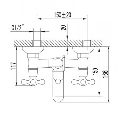 Смеситель для ванны Lemark Standard LM2102C хром