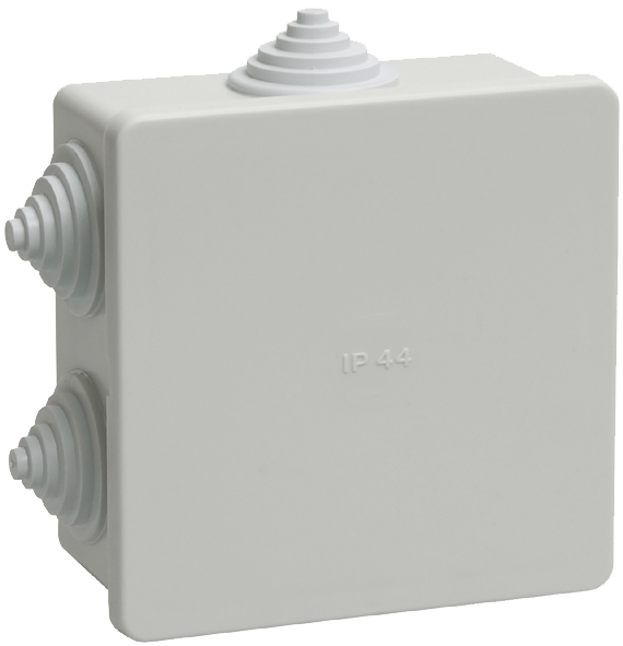 Коробка распаячная 85х85х40мм IP44 (6 гермовводов) КМ41235 ИЭК