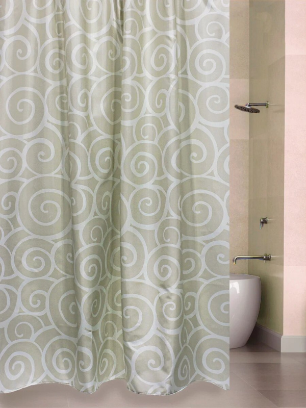 Шторка текстильная для ванной комнаты Bath Plus Charme Snail ch1366/8 180х200 см.