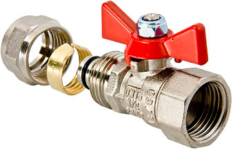 Кран шаровой обжимной 16 х 1/2" ВР бабочка Valtec