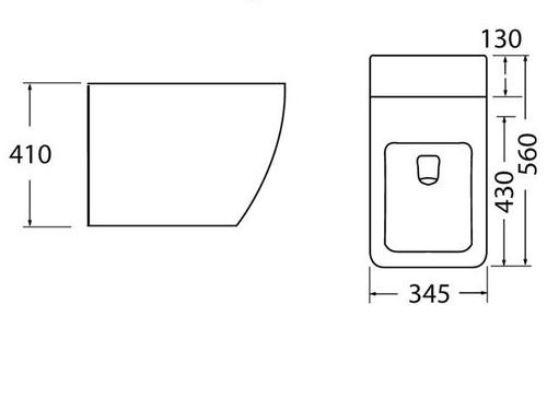 Унитаз приставной Belbagno Ebbrezza  BB2335RH белый