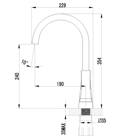 Смеситель для кухни Lemark Unit LM4555C хром