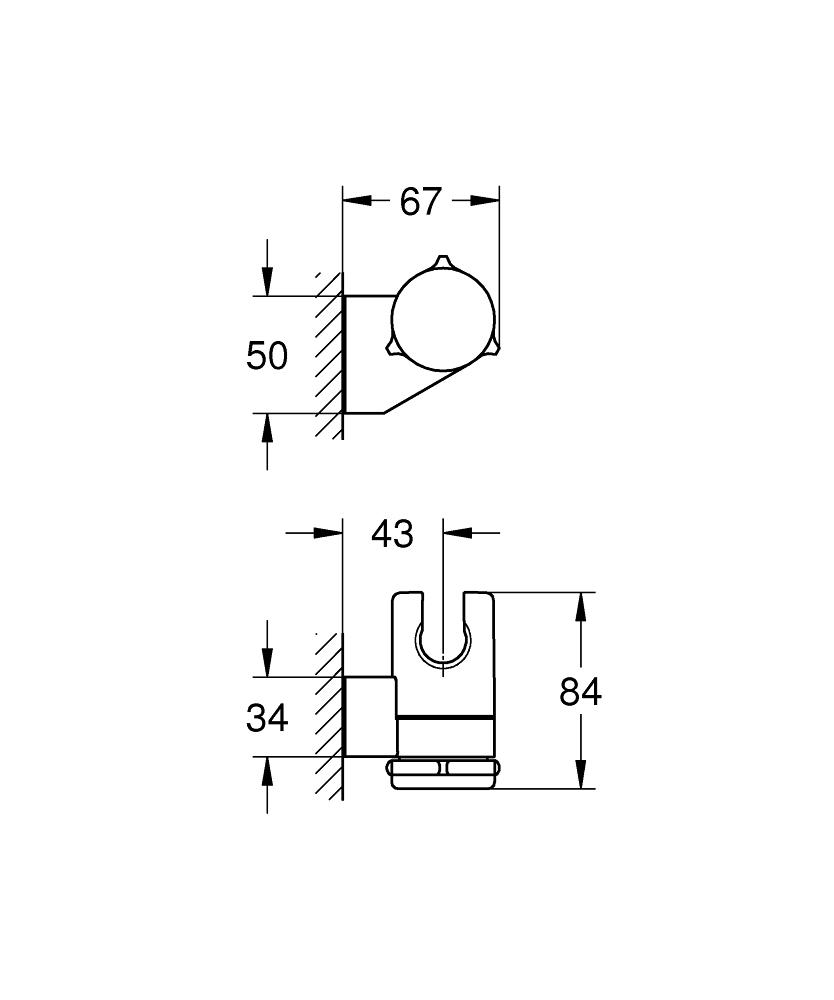 Держатель для душа Grohe New Tempesta Classiс 27595000 хром