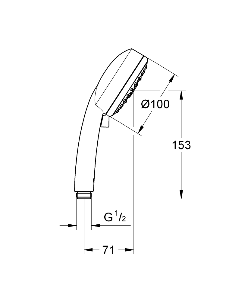 Ручной душ Grohe New Tempesta Cosmopolitan 27573002 хром, 4 режима