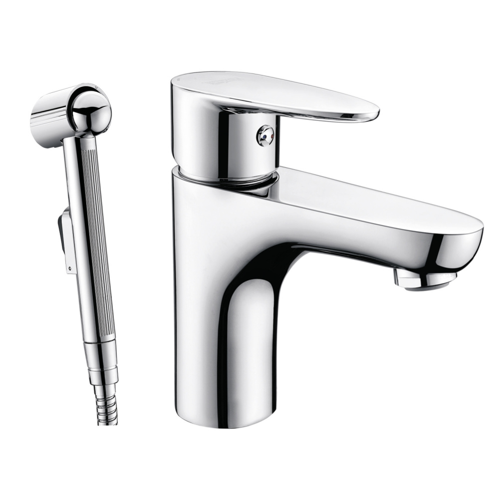 Смеситель для раковины Wasserkraft Leine 3508 с гигиеническим душем, хром