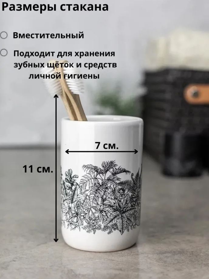 Стакан Bath Plus Tropico W-CE2627AA-TB 7*11 см