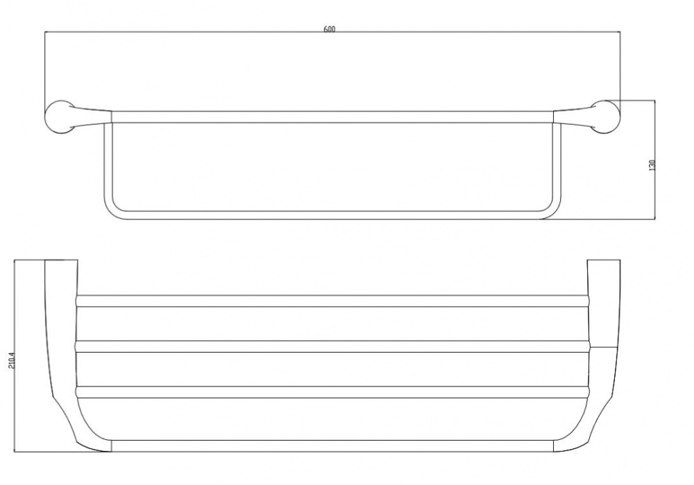 Полка настенная Rush Devon DE75543 хром