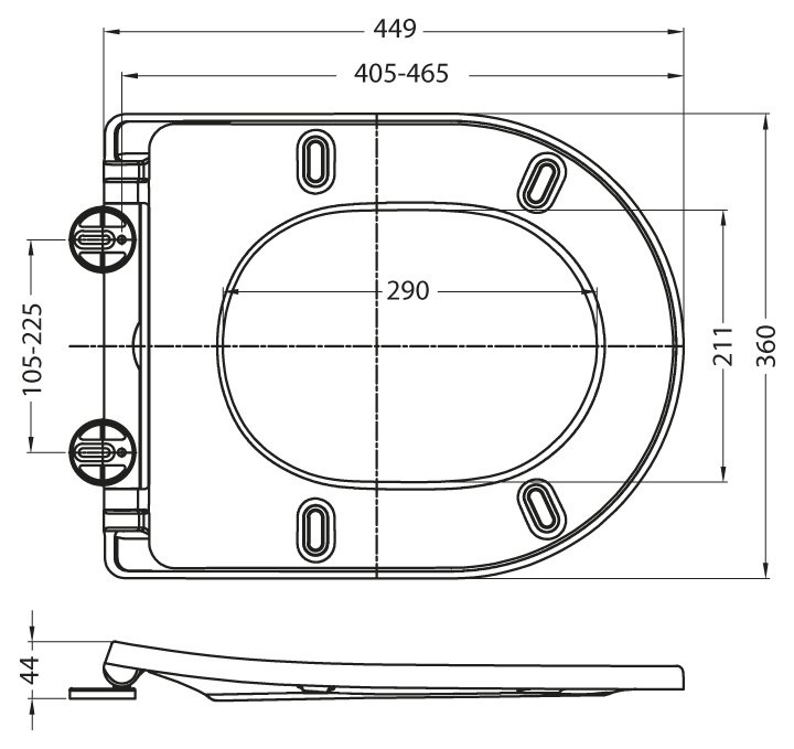 Крышка-сиденье для унитаза Belbagno BB2031SC белая