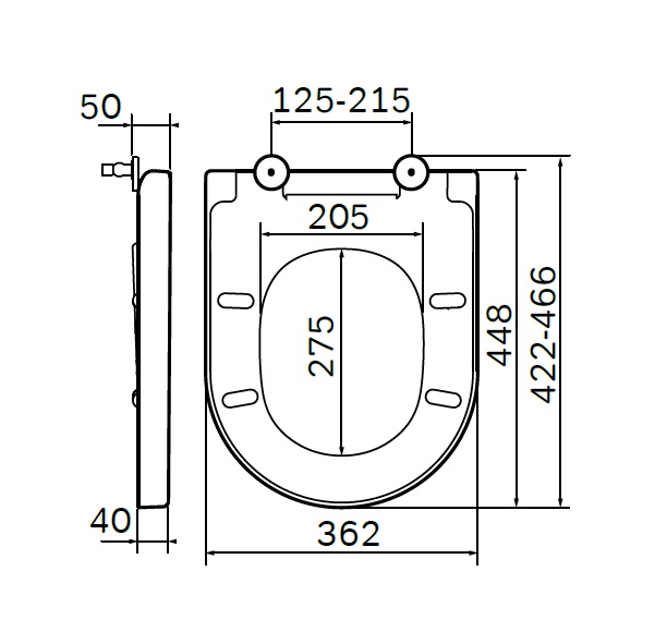 Крышка-сиденье для унитаза AM.PM Spirit 2.0 C707855WH дюропласт, микролифт, быстросъём
