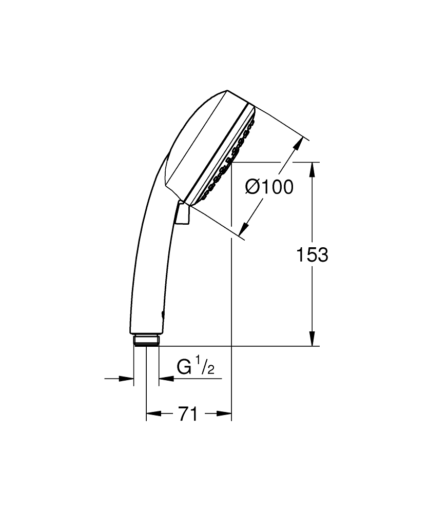 Ручной душ Grohe New Tempesta Cosmopolitan 27572002 хром, 3 режима