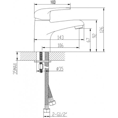 Смеситель для раковины Lemark Pramen LM3306C хром