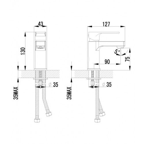 Смеситель для раковины Lemark Plus Grace LM1506C хром