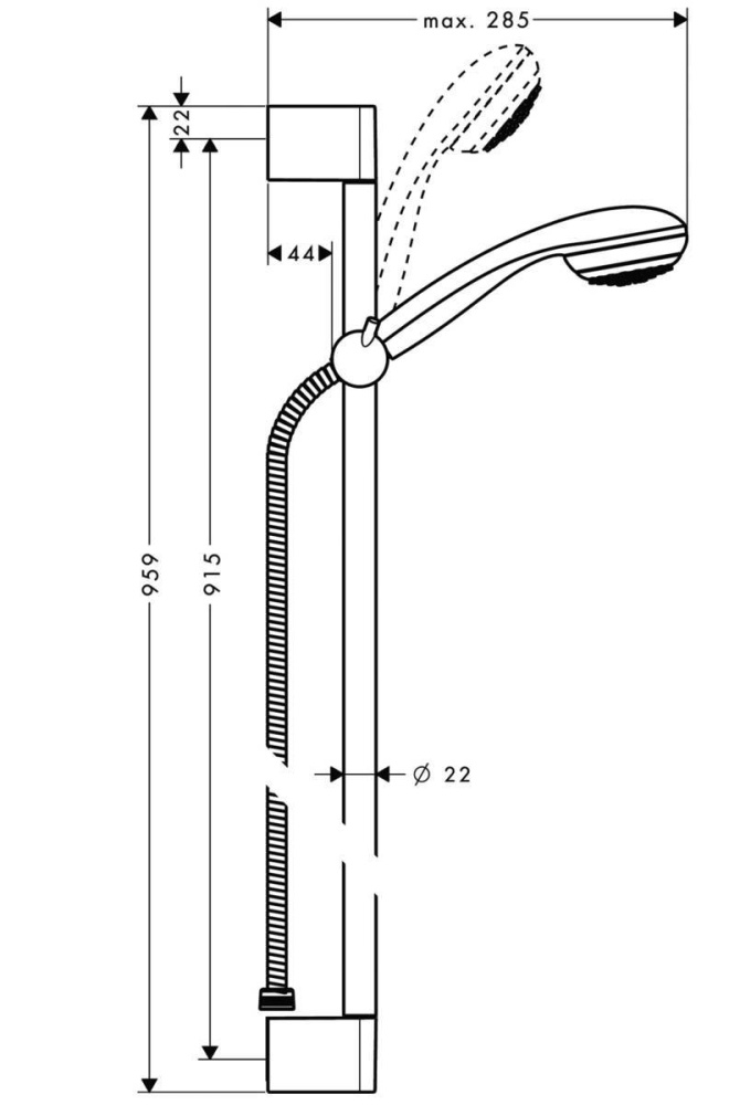 Душевая стойка Hansgrohe Crometta 85 27651000 хром