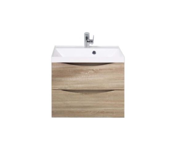 Тумба под умывальник для ванной комнаты Belbagno Marino 60 MARINO-600-2C-SO-WO-P Rovere Bianco