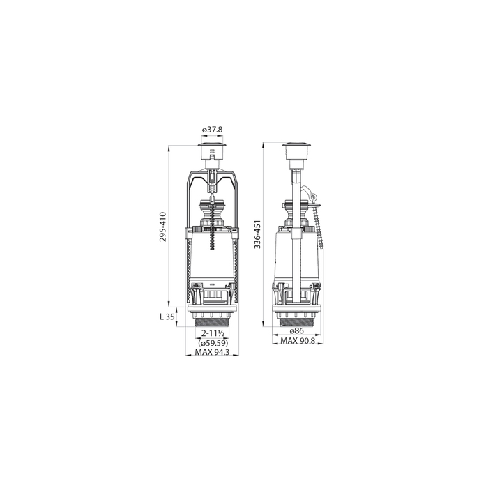 Сливная арматура Iddis F012400-0004 с нижней подводкой 1/2"