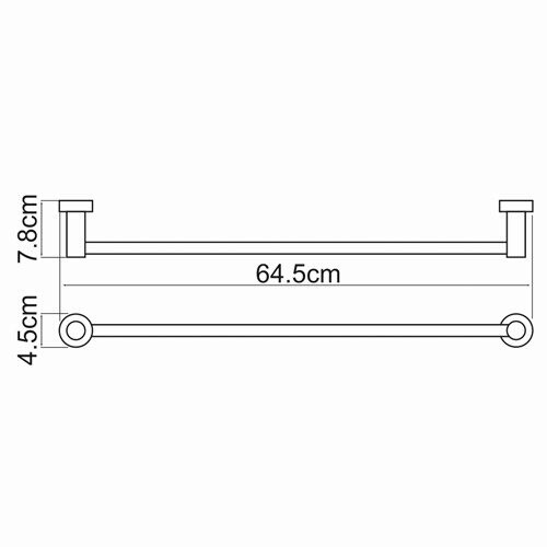 Полотенцедержатель Wasserkraft Donau K-9430 хром