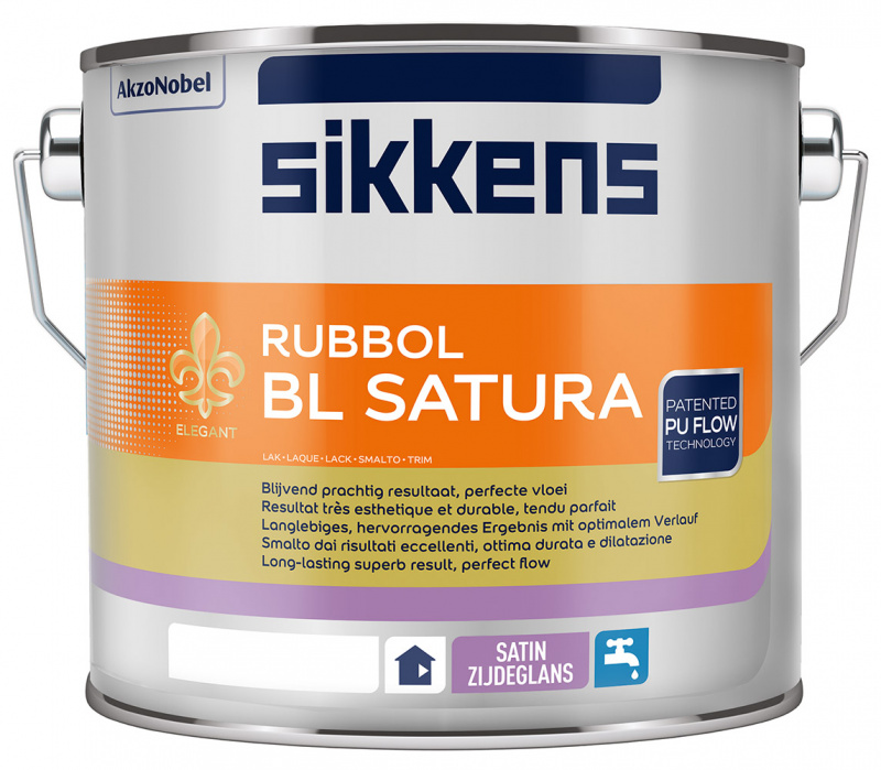 Краска универсальная полиуретановая Sikkens Rubbol BL Satura полуматовая база BS M15 2,375 л.