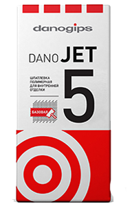 Шпатлевка для внутренних работ полимерная Dano Jet 5 25 кг.