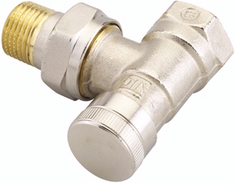 Клапан запорный угловой RLV-20 никелированный Danfoss