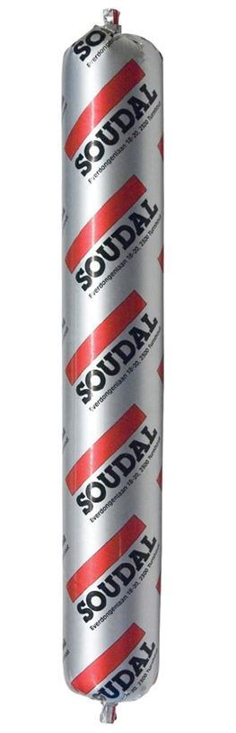 Герметик силиконовый нейтральный Soudal Silirub 2 F черный 600 мл