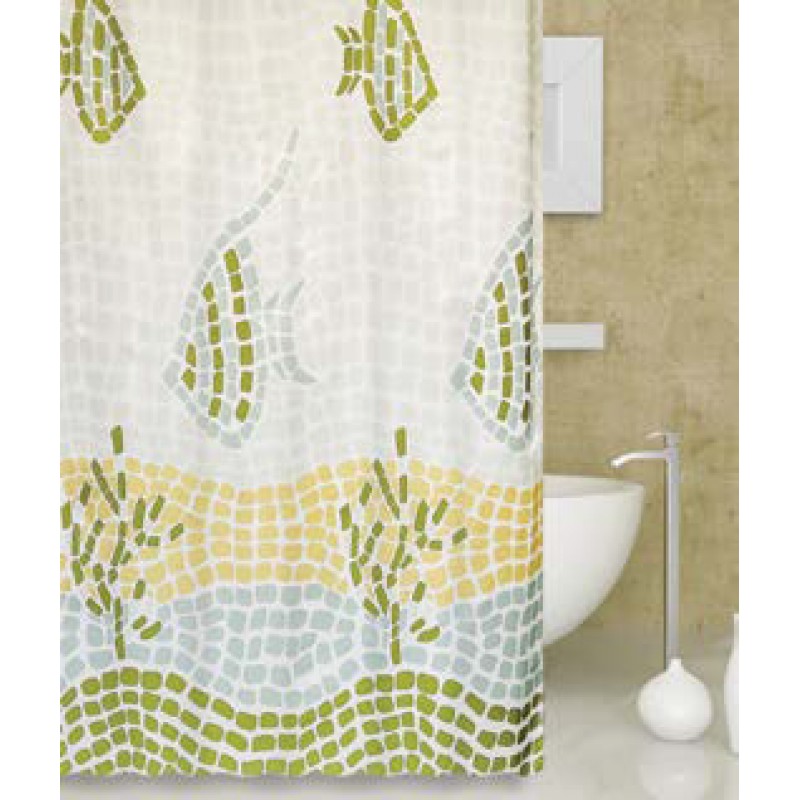 Шторка текстильная для ванной комнаты Bath Plus Charme Ocean Mosaic ch-1230/1 180х180 см.
