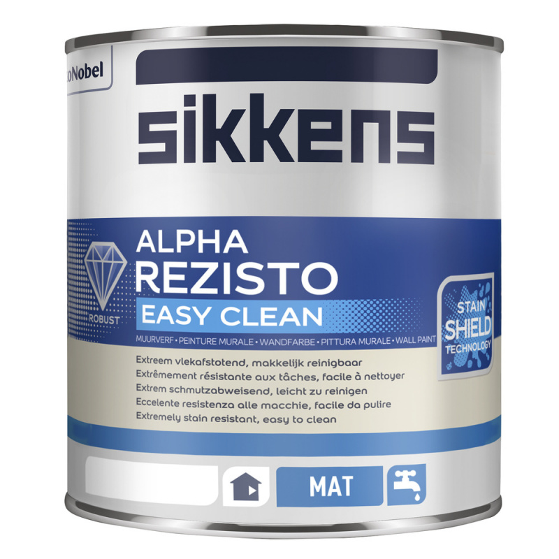 Краска для стен и потолков Sikkens Alpha Rezisto Easy Clean глубоко-матовая база N00 0,93 л