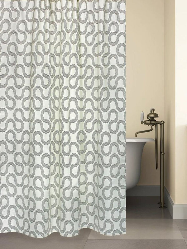 Шторка текстильная для ванной комнаты Bath Plus Charme Rope Twisting (beige) ch1952 180х180 см.