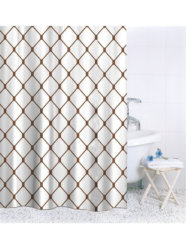 Шторка текстильная для ванной комнаты Bath Plus Charme Net ch14107/1 180х180 см.