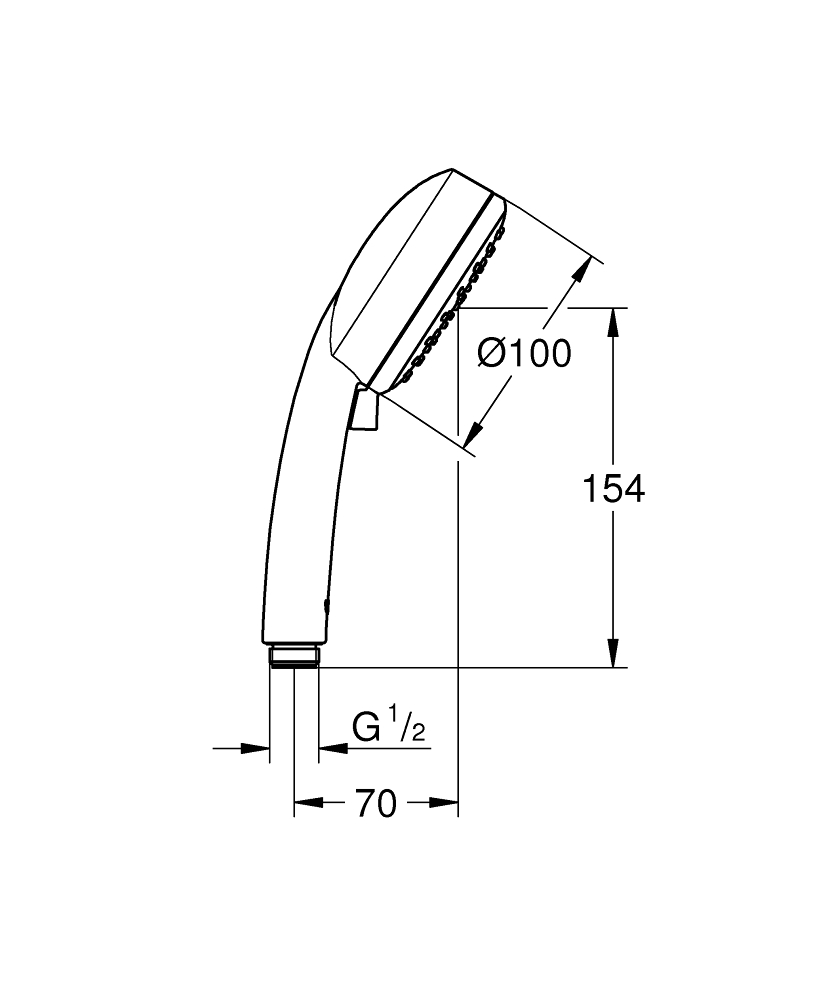 Ручной душ Grohe New Tempesta Cosmopolitan 27571002 хром, 2 режима