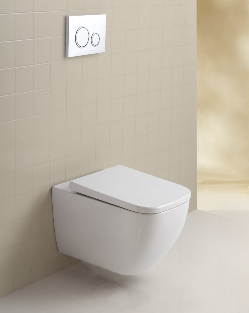 Унитаз подвесной Belbagno Alpina BB10100CHR безободковый, белый