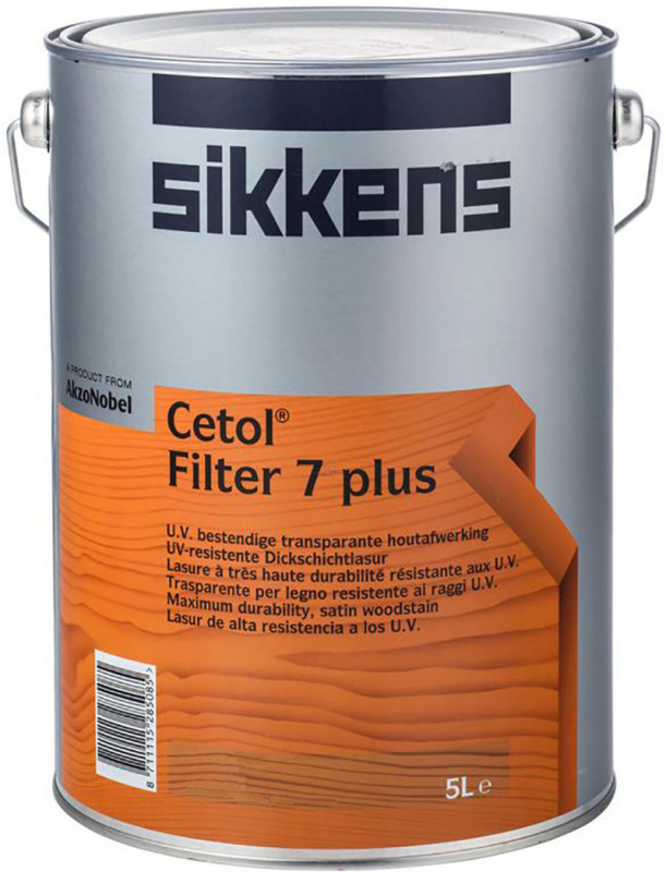 Пропитка декоративная для защиты древесины Sikkens Cetol Filter 7 PLUS полуматовая сосна 5 л.
