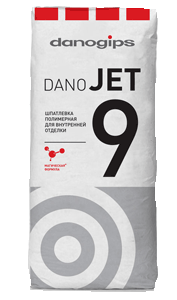 Шпатлевка для внутренних работ полимерная Dano Jet 9 20 кг.