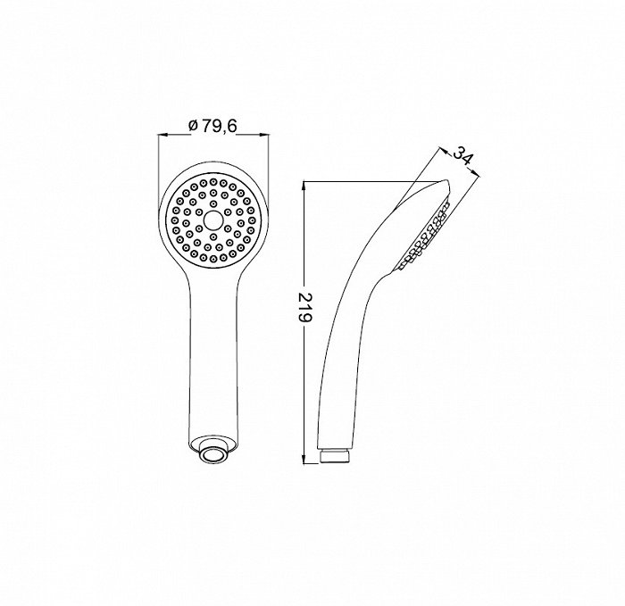 Ручной душ Iddis A11011 хром, 1 режим