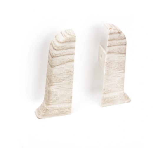 Заглушка ПВХ для напольного плинтуса Рико Лео 173 Дуб беленый